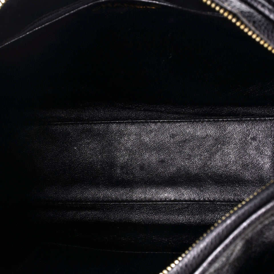 Vintage Diamond CC Shoulder Bag Quilted Caviar Large