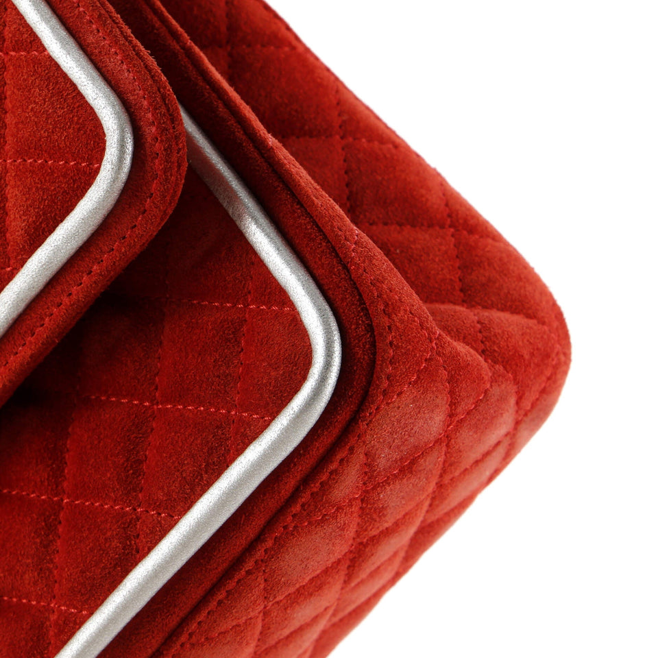 Reissue 2.55 Flap Bag Quilted Suede with Metallic Calfskin 225