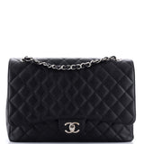 Classic Double Flap Bag Quilted Caviar Maxi
