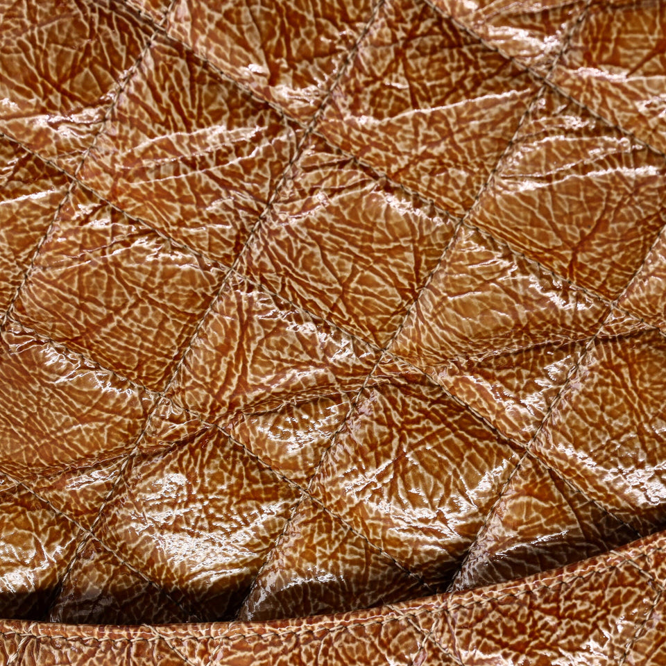 Vintage Classic Single Flap Bag Quilted Crinkled Patent Jumbo