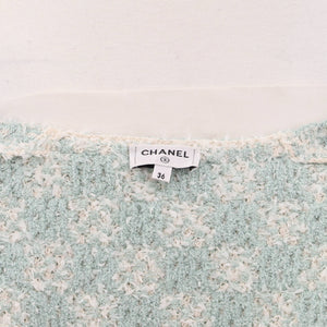 Women's Collarless Two Pocket Jacket Tweed