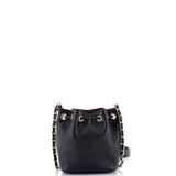 Business Affinity Drawstring Bucket Bag Quilted Caviar Mini