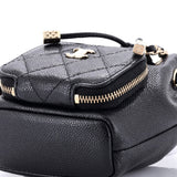 Business Affinity Drawstring Bucket Bag Quilted Caviar Mini