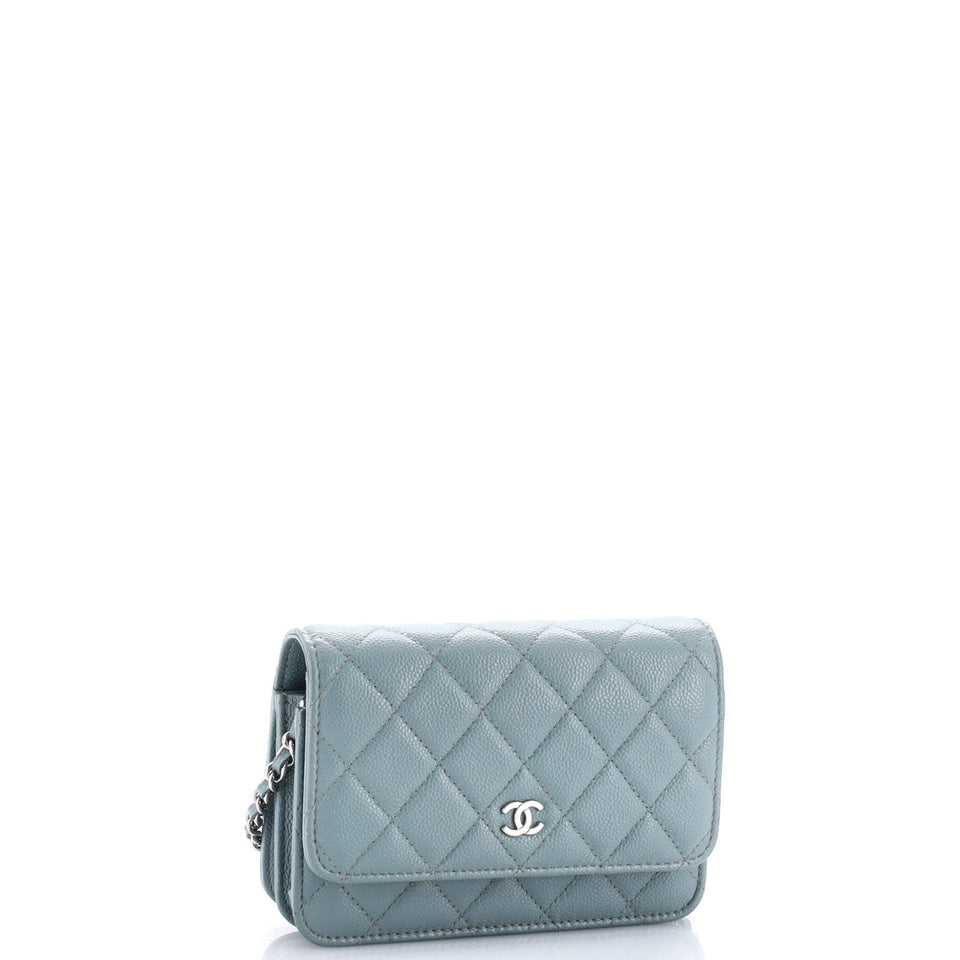 Wallet on Chain Quilted Caviar Mini