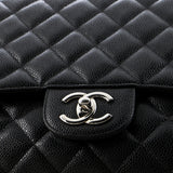 Classic Double Flap Bag Quilted Caviar Maxi