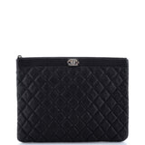 Boy O Case Clutch Quilted Caviar Medium