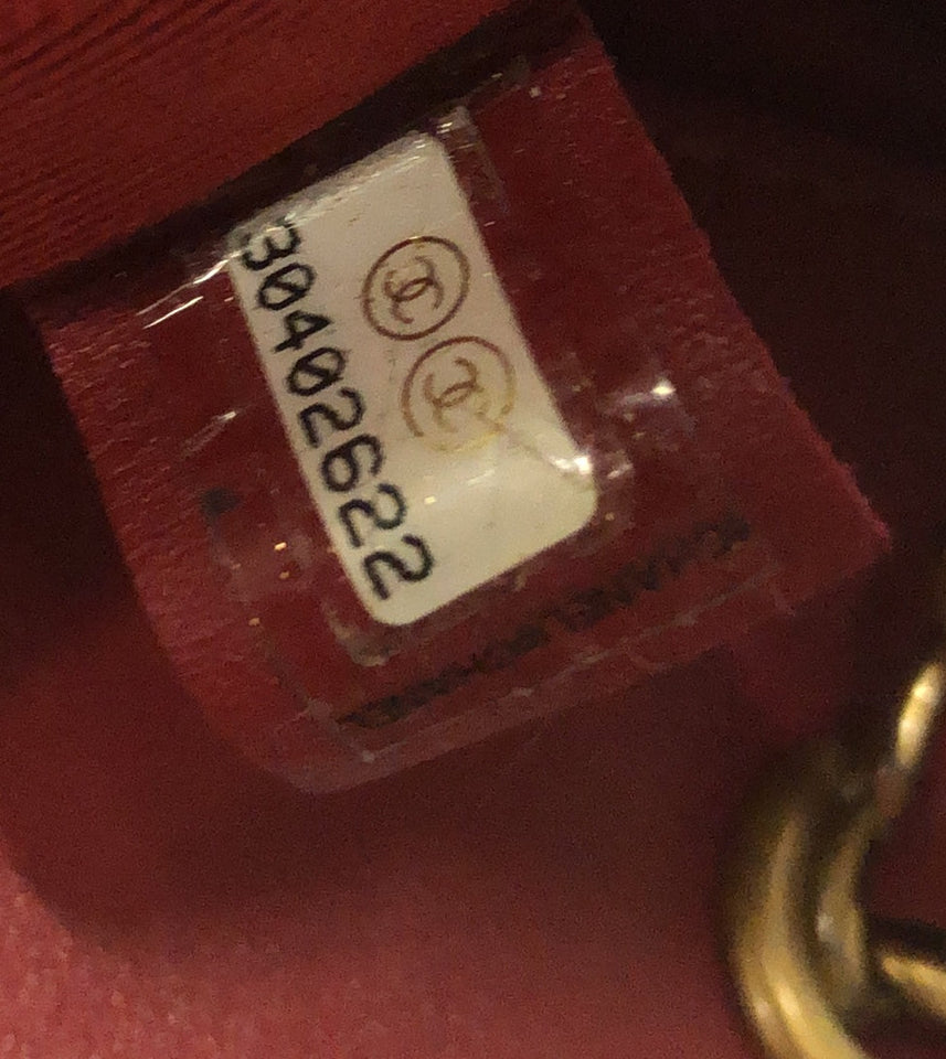 Once Upon a Time Chain CC Accordion Tote Quilted Calfskin Small