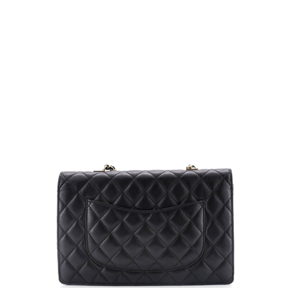 Fantasy Pearls Flap Bag Quilted Lambskin Large