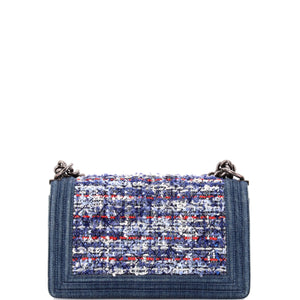 Boy Flap Bag Quilted Tweed With Denim Old Medium
