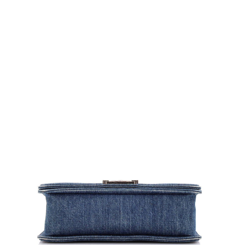 Boy Flap Bag Quilted Tweed With Denim Old Medium