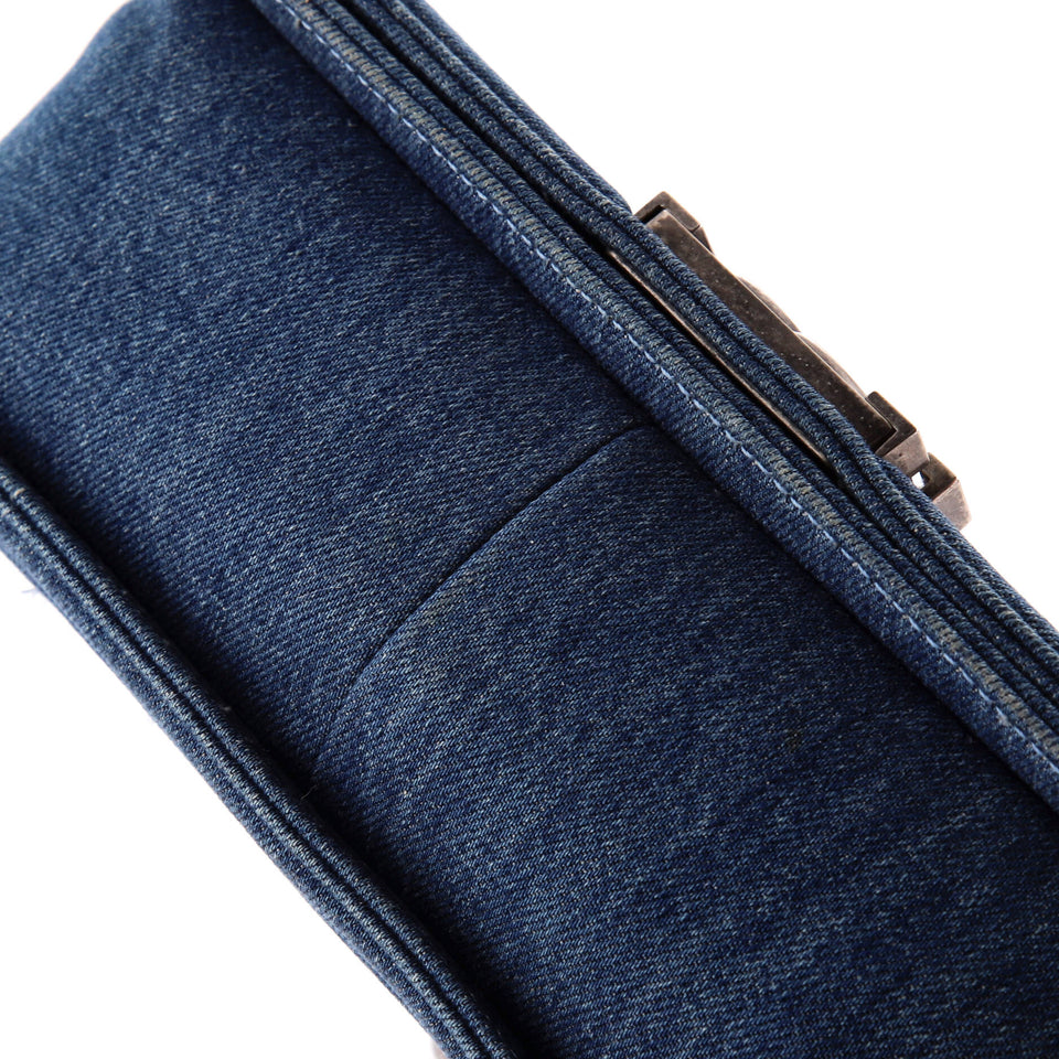 Boy Flap Bag Quilted Tweed With Denim Old Medium