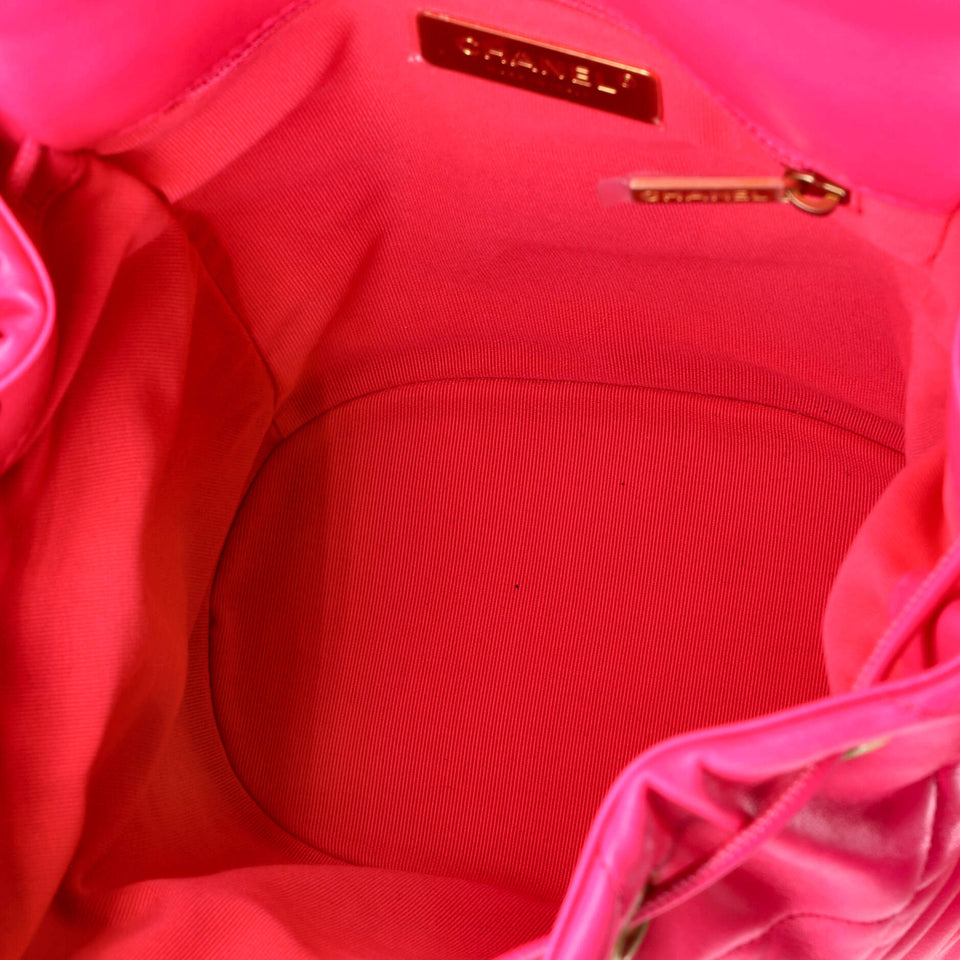 19 Flap Backpack Quilted Lambskin