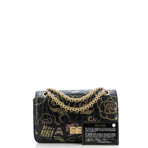 Reissue 2.55 Flap Bag Graffiti Crocodile Embossed Calfskin Mini