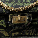 Reissue 2.55 Flap Bag Graffiti Crocodile Embossed Calfskin Mini