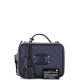 Filigree Vanity Case Quilted Caviar Large