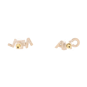 CHA-NEL Stud Earrings Metal with Crystals