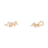 CHA-NEL Stud Earrings Metal with Crystals