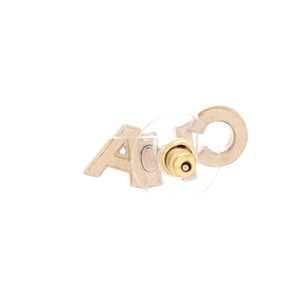 CHA-NEL Stud Earrings Metal with Crystals