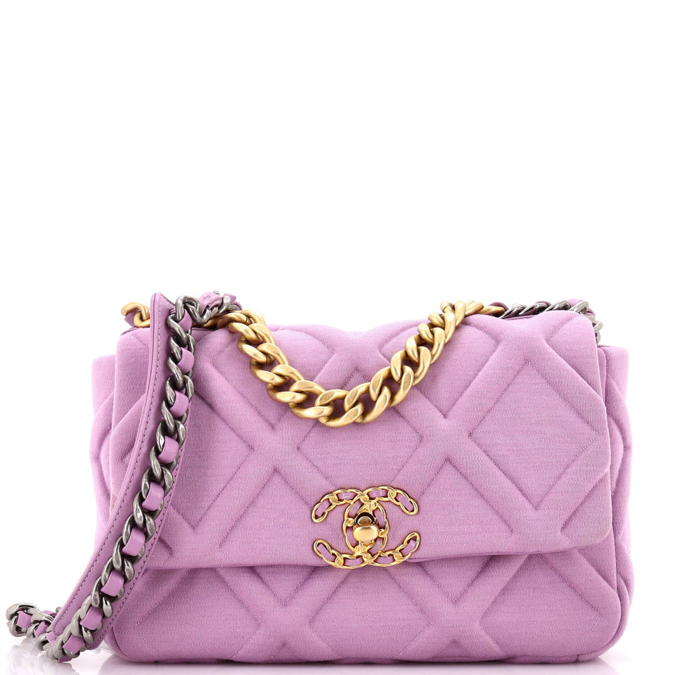 19 Flap Bag Quilted Jersey Medium