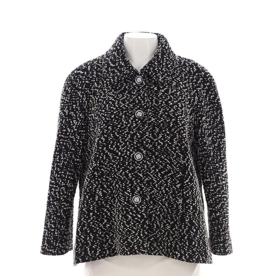 Women's La Pausa Belted Button Up Jacket Tweed Blend