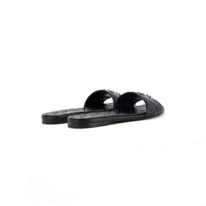 Women's CC Slide Sandals Quilted Lambskin