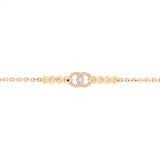 CC Multi Heart Chain Choker Necklace Metal with Crystals