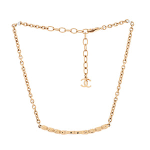 CC Multi Heart Chain Choker Necklace Metal with Crystals