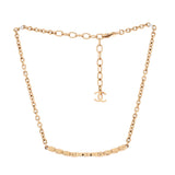 CC Multi Heart Chain Choker Necklace Metal with Crystals