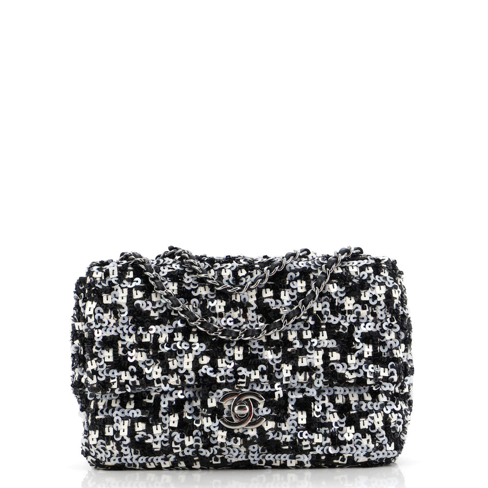 CC Chain Flap Bag Multicolor Sequins Mini