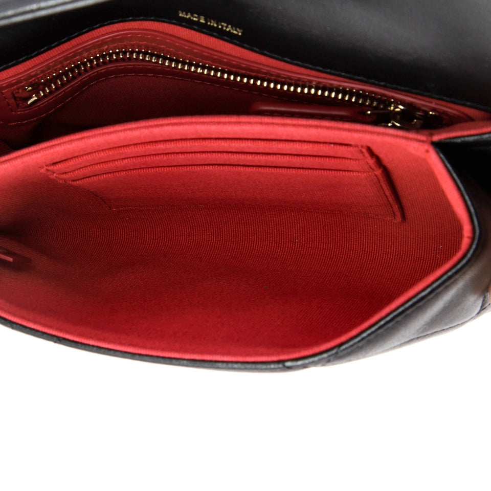 19 Flap Pouch with Chain Handle Quilted Lambskin