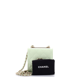 Trendy CC Clutch with Chain Quilted Lambskin Small