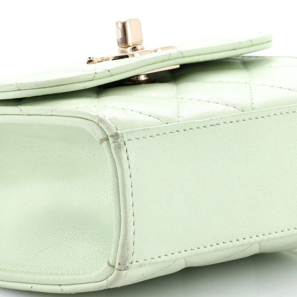 Trendy CC Clutch with Chain Quilted Lambskin Small