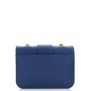 Front Chain Flap Bag Quilted Sheepskin Medium