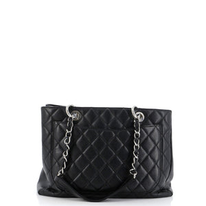 Grand Shopping Tote Quilted Caviar