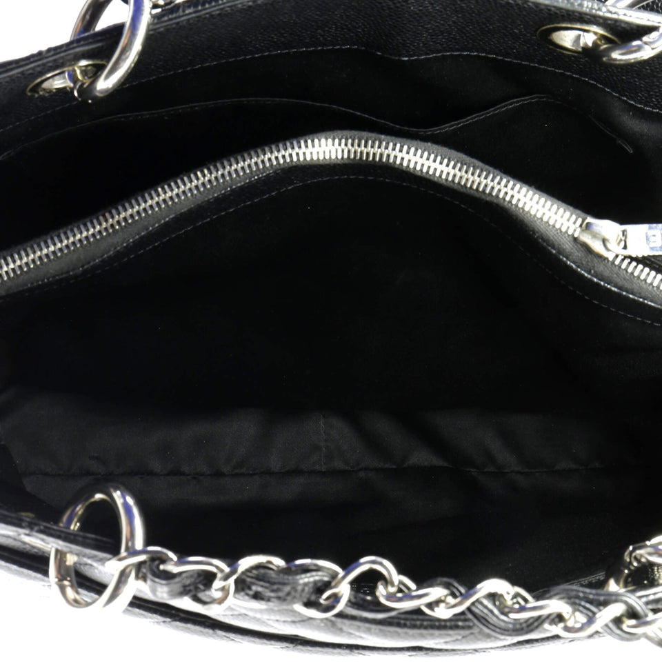 Grand Shopping Tote Quilted Caviar