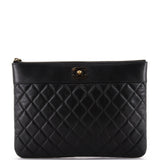 Mademoiselle Vintage O Case Clutch Quilted Sheepskin Medium