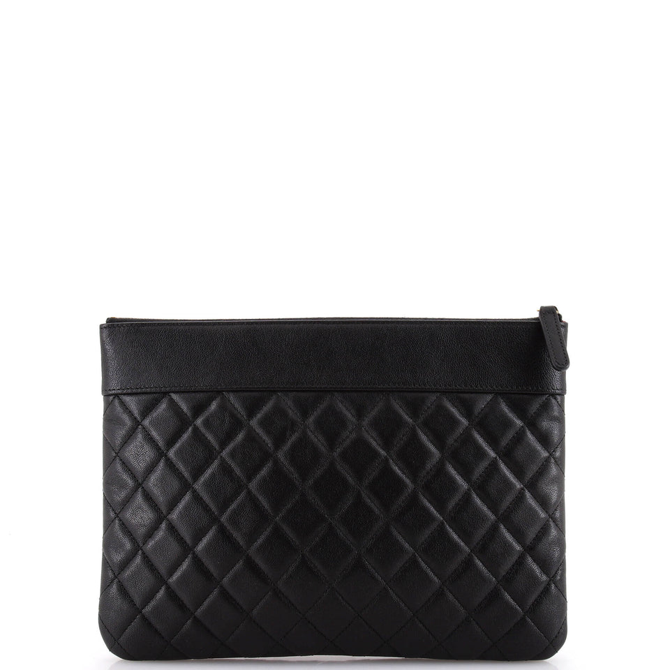 Mademoiselle Vintage O Case Clutch Quilted Sheepskin Medium