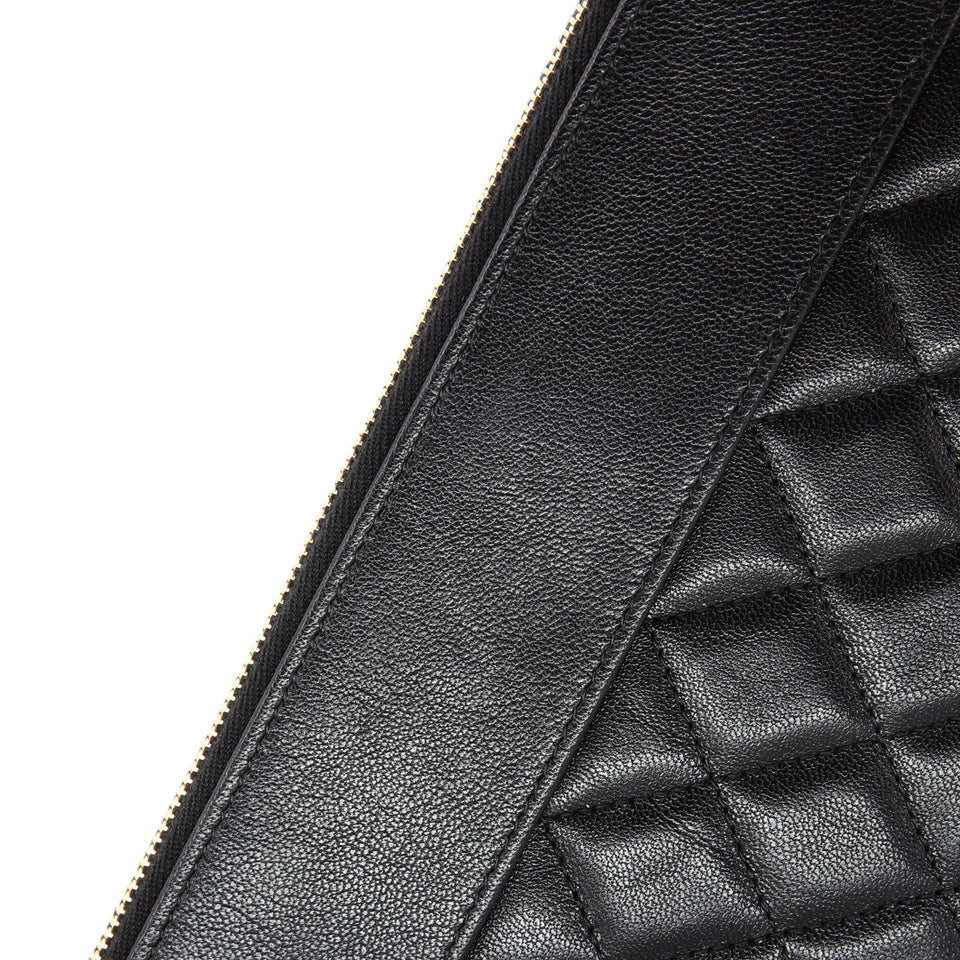 Mademoiselle Vintage O Case Clutch Quilted Sheepskin Medium