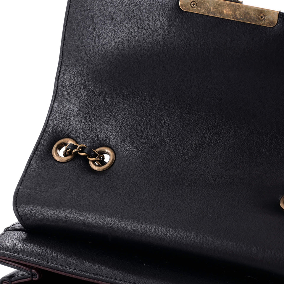 Beauty Lock Flap Bag Quilted Sheepskin Small