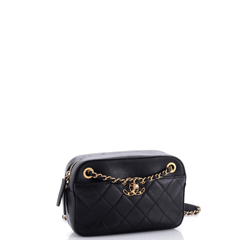 Chain Infinity Camera Bag Quilted Lambskin