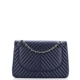 Classic Double Flap Bag Chevron Caviar Maxi