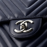 Classic Double Flap Bag Chevron Caviar Maxi