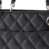 Grand Shopping Tote Quilted Caviar XL