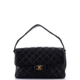 Vintage Double Sided Flap Bag Quilted Lambskin Medium