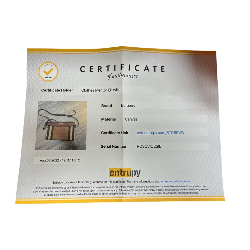 Crossbody Luxury Designer By Burberry  Size: Small