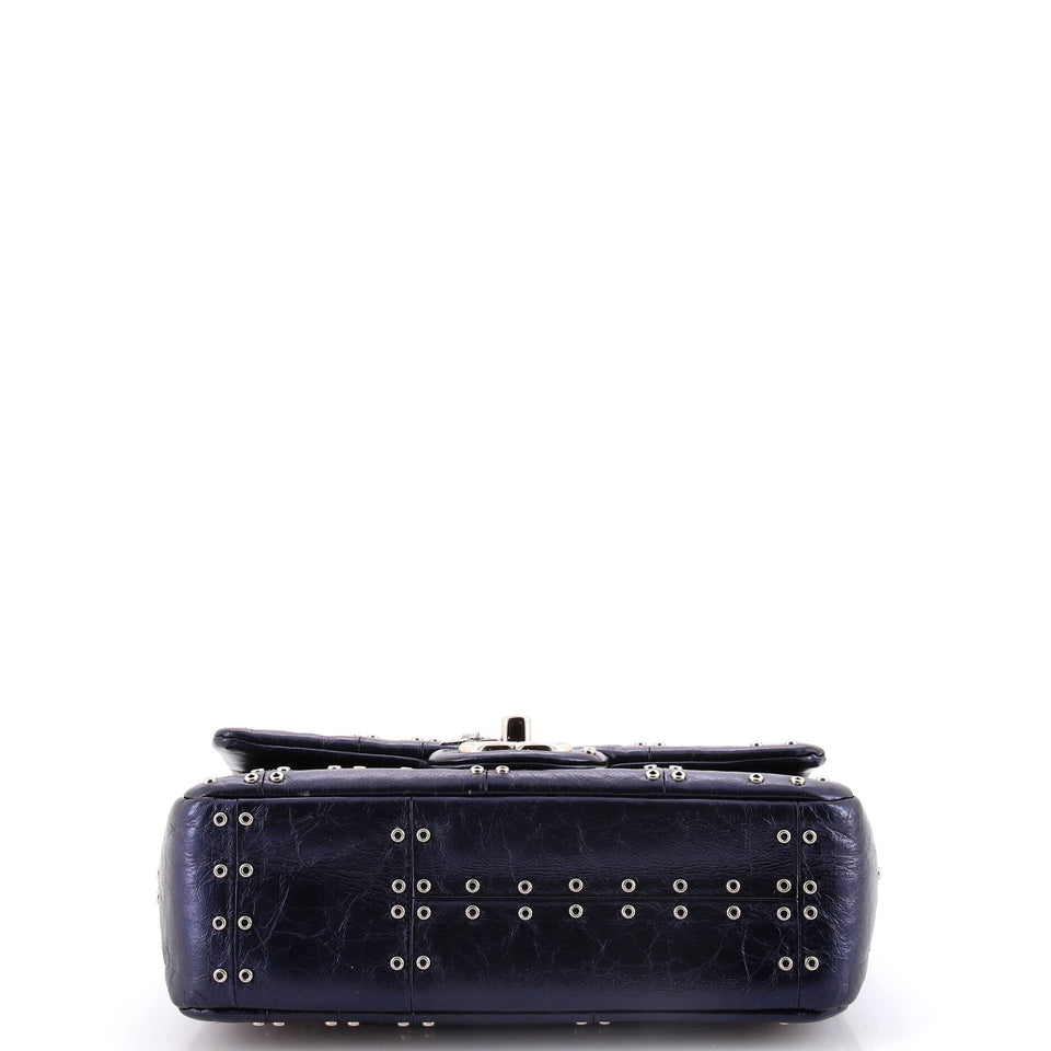 Airlines Classic Single Flap Bag Grommet Studded Calfskin Mini