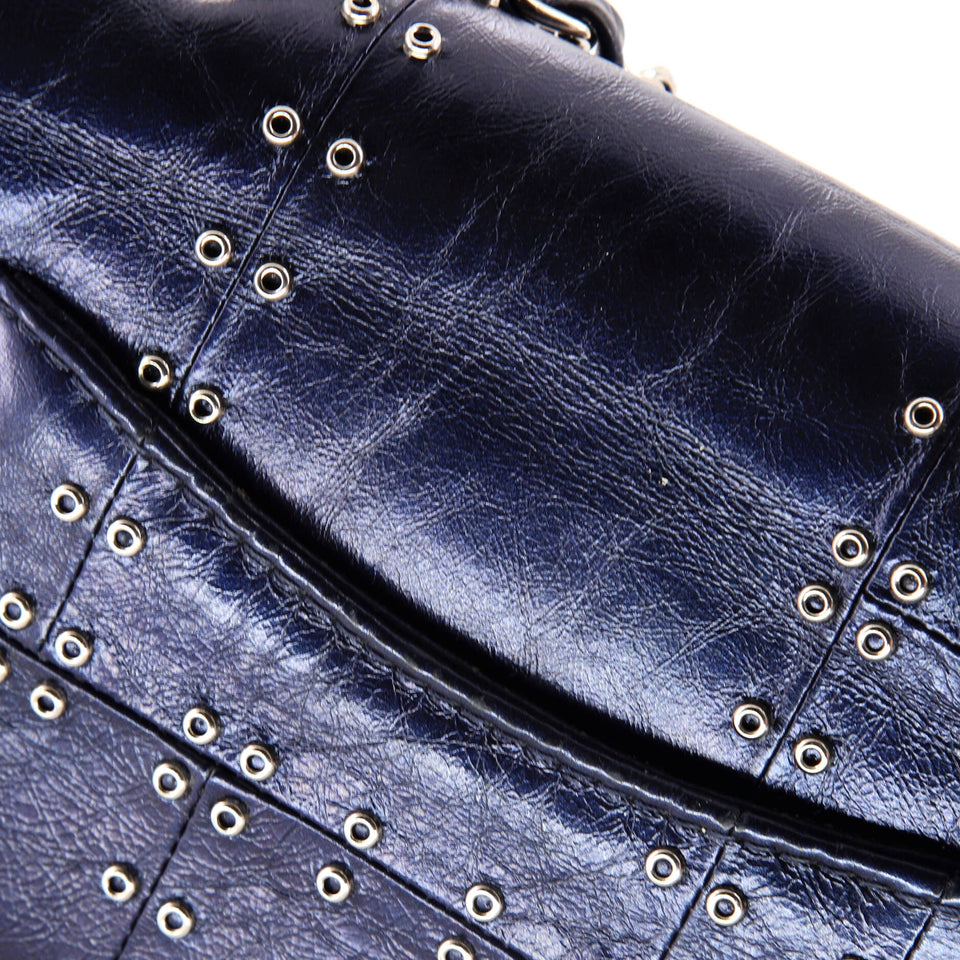 Airlines Classic Single Flap Bag Grommet Studded Calfskin Mini