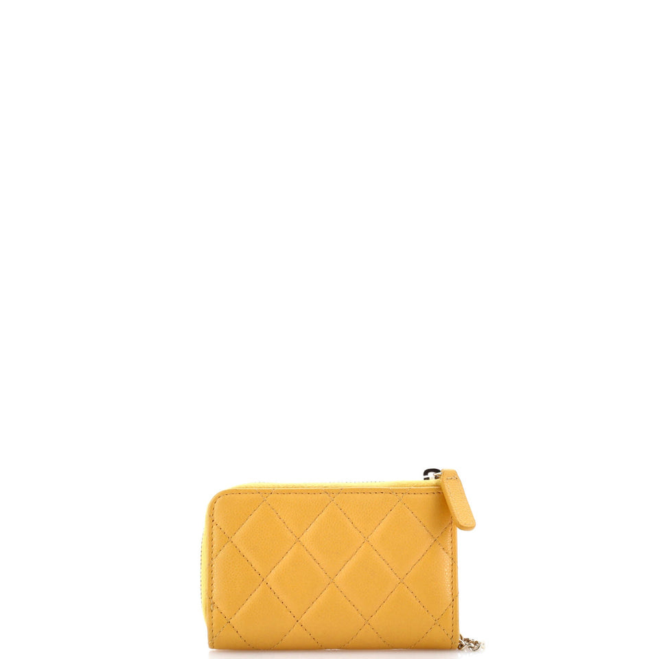 Key Pouch Quilted Caviar