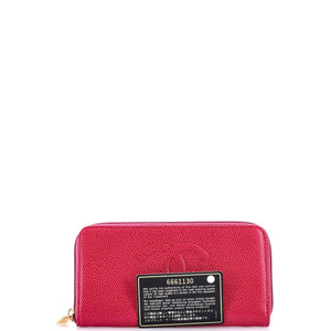Timeless CC Zipped Wallet Caviar Long
