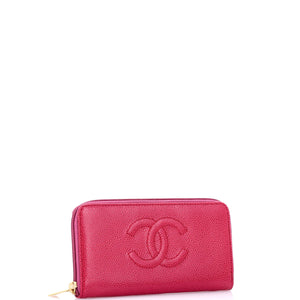 Timeless CC Zipped Wallet Caviar Long